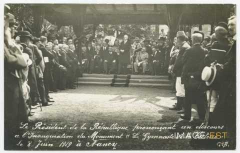 Inauguration du monument Le Gymnaste de la Victoire (Nancy)